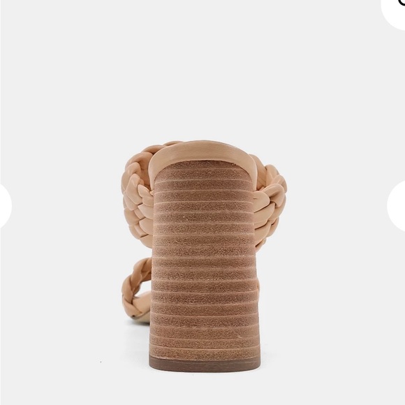 Shu Shop Two Strap Braided Heel in Taupe 8.5 - Picture 4 of 6